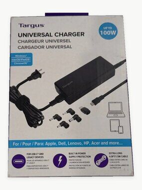 Targus Universal Charger - Black with Blue Accents